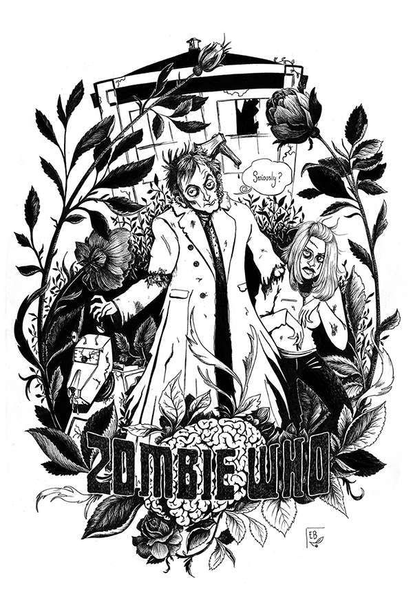 Zombie Who pour AOA Prod, illustration. Elléa Bird, illustratrice, Lyon.