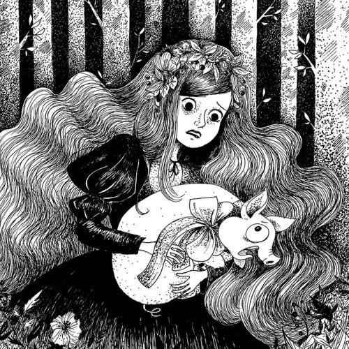 Alice, illustration. Elléa Bird, illustratrice, Lyon.