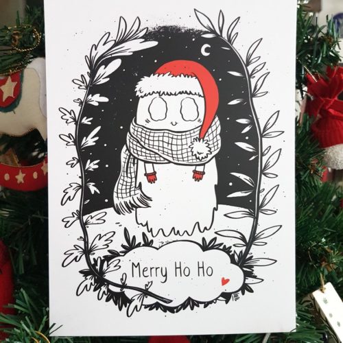 Christmas Ghost card - Elléa Bird